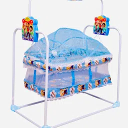 Baby Mosquito Net Jhula Palna Cradle Cot Bassinet All in One With Wheels-15