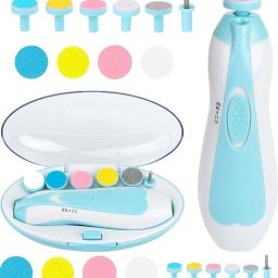 New Baby Nail File Electric,Baby Nail Trimmer Heads Safe(Blue7)-image-62