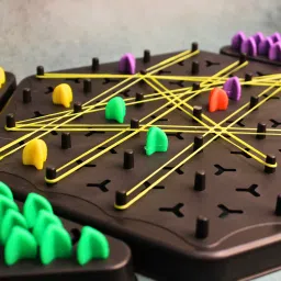 luxen Triangle Game With Rubber Band Large Chain Tringle Chess Game Board Game Strategy & War Board Game image 2