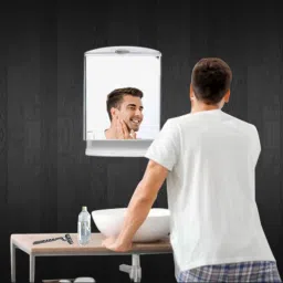 Saffire Grooming Items Storage Organizer With Shaving Bathroom Mirror-image-63