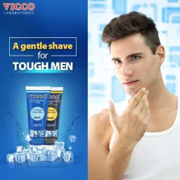 vicco Shaving Cream Without Sandalwood Oil(Turmeric Cream In Shaving Cream Base with Foam) image 2