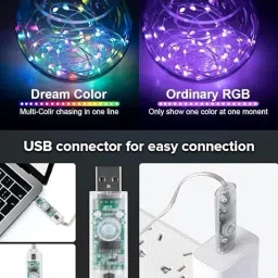 ArcKG ™ RGB Smart Fairy Strip String USB Lights Smart Waterproof, Mobile Control Music Light Strip image 5