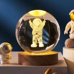 MILAAN 3D, 60mm Crystal Ball Night Lamp with Base for Living Room Ornament Moon Night Lamp-31