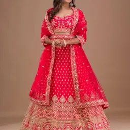 Embroidered Semi Stitched Lehenga Choli-image-28