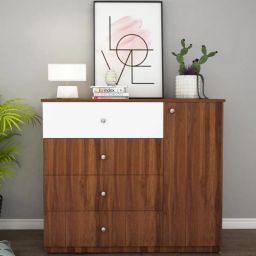 woodbuzz Boaz Chest of Drawers in Walnut & Frosty White Finish-picture-26