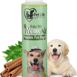 Pure Organic Ticks Nil Neem Powder For Dog Effective To Deal With Ticks, Lice, Mites, Fleas, Itching, Anti Bacterial - Safe & Effective Pet Friendly Formula For All Dogs Breeds 100 ml Pet Coat Cleanser-16