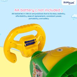 bumtum Baby Swing Car Tuk-Tuk Ride On Toy With Music, Sound Backrest & Comfortable Seat image 4