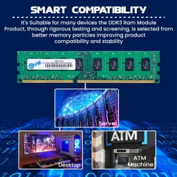 EVM DDR3 1333 DDR3 8 GB (Dual Channel) PC, Server (8GB DDR3 1333 (DESKTOP RAM)) image 4