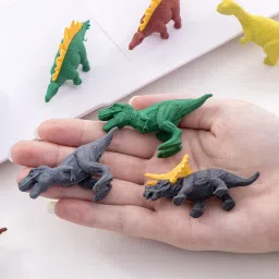 giftshub set of 8 Dino Styled erasers Non-Toxic Eraser image 5