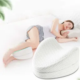 Orthopedic Pain Relief Memory Foam Leg Pillow for Back Pain/Leg Pain/Pregnancy Memory Foam Geometric Pregnancy Pillow Pack of 1-image-18
