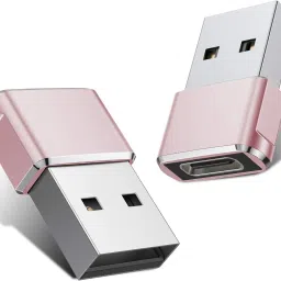 jihaan Pink USB Type C Female to USB Type A Male Charger Phone Converter-image-17
