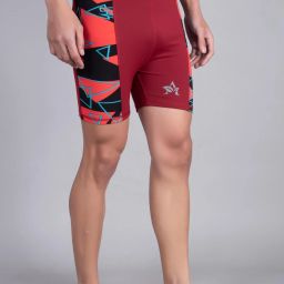 Swimming Shorts Men Printed Men Swim Bottom Multicolor Swimsuit-image-1