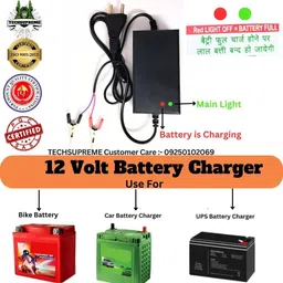 techsupreme 12 Volt Premium Battery Charger 14 Volt 2 Amp Bike UPS Battery A3 Square Wave Inverter-picture-39