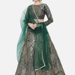 Self Design Semi Stitched Lehenga Choli-image-38