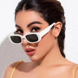 UV Protection, Photochromatic Lens, Toughened Glass Lens Rectangular Sunglasses (Free Size)-image-73