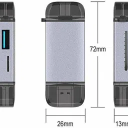 Gabbar ®USB Type C, USB 3.0 & Micro USB OTG Memory Card Reader Adapter Portable Card Reader image 2