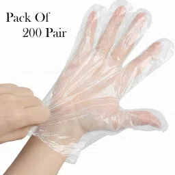 Disposable 200 Pair gloves Wet And Dry High-Density Multi-Purpose Clear Transparent Eco-Friendly Disposable Plastic Polyethylene Cooking, Cleaning Wet and Dry Disposable Glove Set (Free Size Pack of 400 pcs transparent multipurpose gloves)Cleaning Gloves , Safety Household 200 Pair Combo Polyisoprene Examination Gloves Latex, Sanitation Hand Protective Gloves, Protection Hand Gloves, Cooking And Serving Use Hand Gloves, Industrial Safety And Protective Hand Gloves, Rubber Safety Gloves Latex, Rubber Safety Gloves, Surgical Gloves, Cleaning Gloves, Washing Gloves, Serving Gloves, Hotel Use Kitchen Food Handling Hand Gloves Set, Use And Throw Hand Glove Wet and Dry Disposable Glove Set-image-36