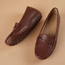 Textured Wedge Bit Loafers Loafers For Women-image-3