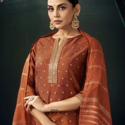 Embellished, Embroidered, Woven Kurta, Salwar & Dupatta Set-image-56