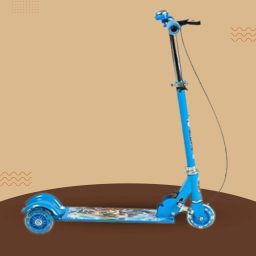 Scooter for Kids, LED Light Up Wheels, Adjustable Height Kick Scooters (blue)-picture-27