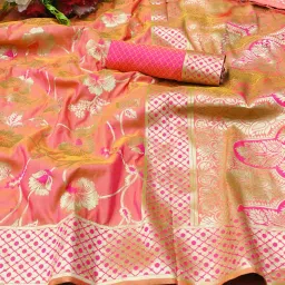 Woven, Self Design Banarasi Silk Blend, Pure Silk Saree-image-81