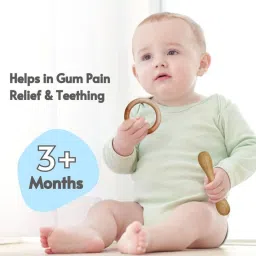 babycov Teether for Babies Made of Neem Wood – 3+ Months-(Set of-4) Teether image 5