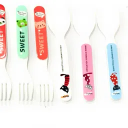 Premium Quality Easy Grip Spoon and Fork Utensils Set for Kids - Food Grade Plastic-picture-15