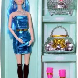 Doll With Blue Dress (FOLDABLE DOLL) (Multicolor)-21
