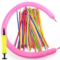 Solid Rainbow Balloons Decoration Kit Long Balloons For Kids, Baby Balloon-image-30