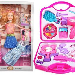 Combo of Doll Play Set with Beauty Set for Girls| Fashion Doll with Shoes & Fashion Accessories Kit Toy | Makeup Kit Toy for Girls and Kids-0