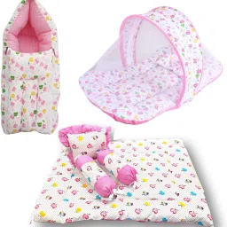 Cotton Kids Washable Baby Mattress with Net & Sleeping Bag & Bedding Set Mosquito Net-13