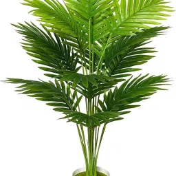 Artificial Areca Palm Plant with White Pot – 75 cm Artificial Plant with Pot-17