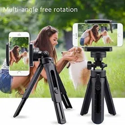 PULTO Photography Mini Tripod for Vlogging with 360 Mobile Holder Broadcast stand Tripod, Monopod, Monopod Kit, Tripod Ball Head, Tripod Bracket, Tripod Clamp, Tripod Kit image 3