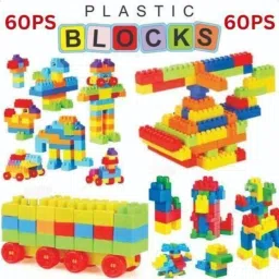 innovate hub Building Block Set for Kids – 60 Colorful Pieces – Educational image 4