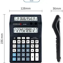 adoere CT-2000 Dual Display Desktop Powered by Solar & Battery, Enhanced with Soft Keys BasicCalculator image 4