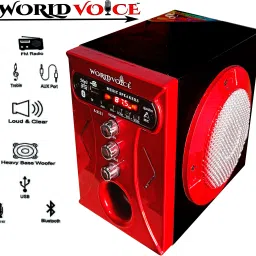 world voice Bluetooth NANO DJ LED Light Subwoofer Speaker with BT/FM Radio/USB/SD-Card/AUX 160 W Bluetooth Home Audio Speaker-17