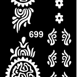 Reusable Mehndi Stencil Patterns for Quick and Easy Hand Application-18