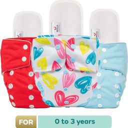 Baby Leak-Proof Baby Cloth Diaper | Reusable, Washable & Adjustable, 3M-3Y-39