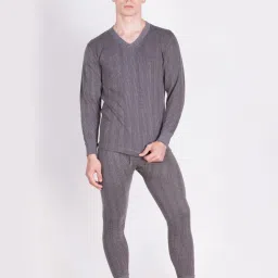 Dollar V Neck Top & Bottom Set Men Top - Pyjama Set Thermal-image-45