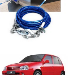 ™ Car Tow Rope with 10mm 13ft Steel Cable and Hooks 4.5 m Towing Cable zen 4.5 m Towing Cable-image-42