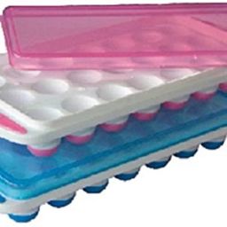 Ice Tray Easy Push Premium POP-Out Ice Cube Tray with Flexible Silicon Bottom and Over Lid, IceTrays Stackable Durable and Dishwasher Safe Multicolor Silicone Ice Cube Tray (Pack of2) Multicolor Plastic, Silicone Ice Cube Tray-image-90