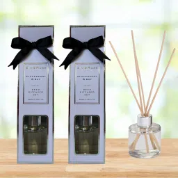 Sim & Ross | BlackBerry & Bay Reed Diffuser Set | Includes 5 Wooden Reed Sticks | 50Ml Toxin Free & Calming Effect, Room Freshener for Home, Bedroom, Bathroom Diffuser-27