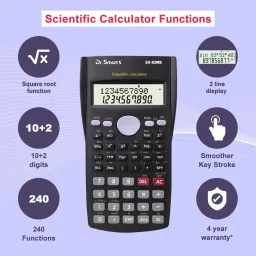 dr smartx SX-82MS- 2nd Edition Scientific Calculator 240 Functions Calculator 2- Line Display ScientificCalculator image 2
