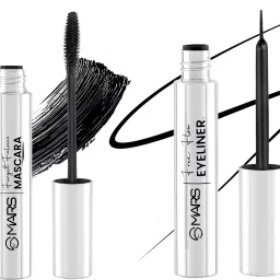 Long Lasting Smudge Proof Mascara With Flow Eyeliner Pack of 2-6