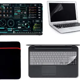 I-Birds Enterprises 4 IN 1 Laptop Skin, Key Guard & Screen Protector For 15.6 inch Laptop Combo-8016 Combo Set-image-47