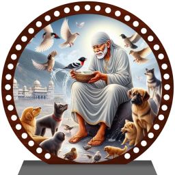 sai baba dashboard Decorative Showpiece - 10 cm-image-15