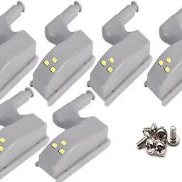 GoodsBazaar 6 Pcs Smart Hinge LED Light with Battery for Cupboard Modern Kitchen Wardrobe Smart Bulb-image-39