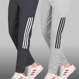 Pack of 2 Men Striped Multicolor Track Pants-image-20