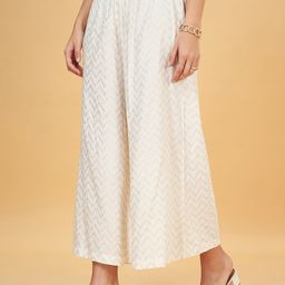 RANGMANCH BY PANTALOONS Women Geometric Printed Flared Palazzo-picture-55