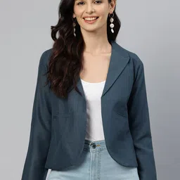 Cottinfab Open Front Casual Blazer-picture-30